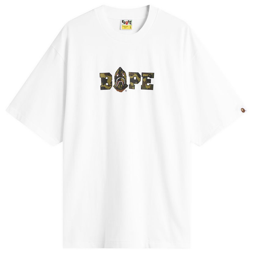 Majica BAPE A Bathing Ape 1st Camo BAPE Logo T-Shirt Bela | 001TEL801315M-WHT