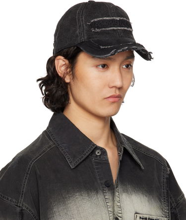 Kapa Feng Chen Wang Feng Chen Wang Denim Baseball Cap Črna | FUS19AC02, 3
