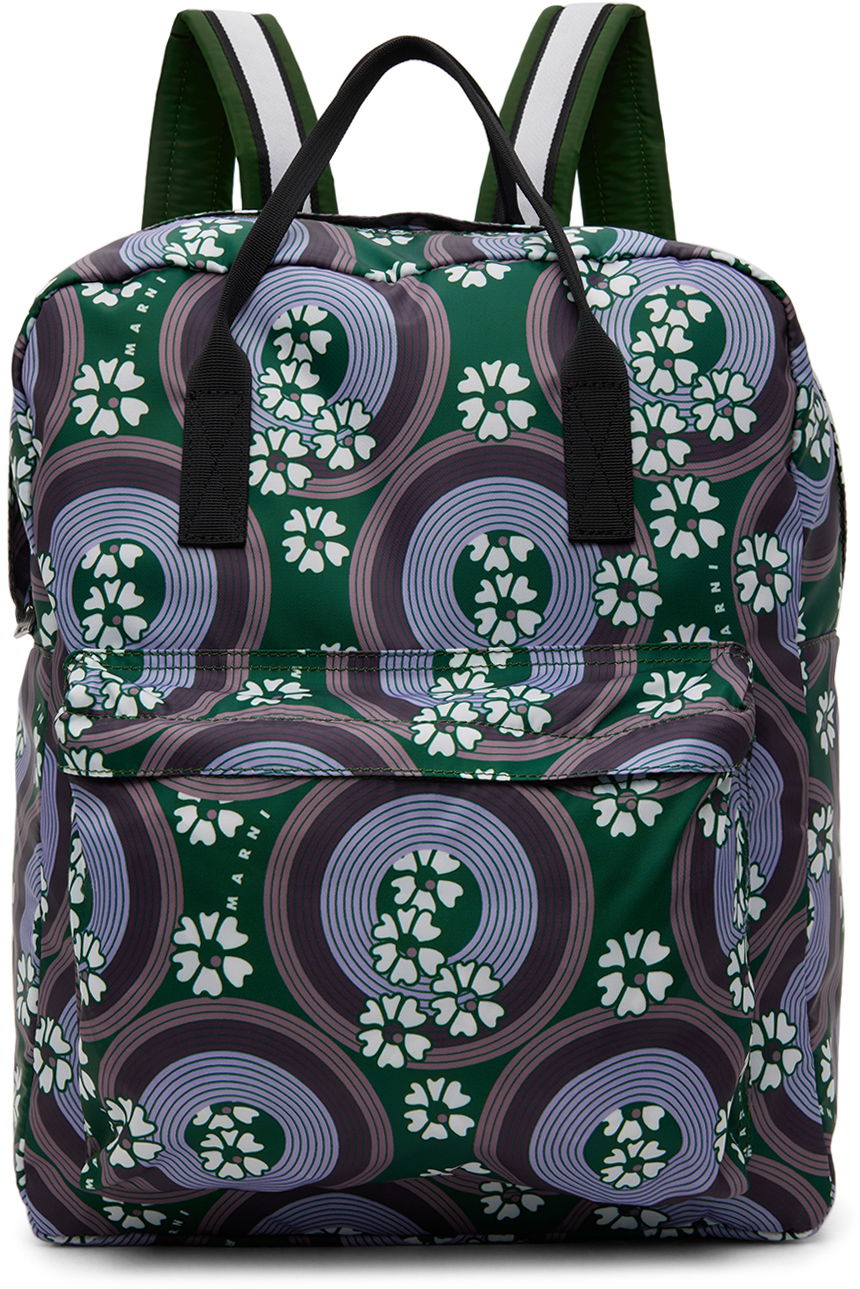Nahrbtnik Marni Marni 70s Circles Print Backpack Zelena | M00965, 0
