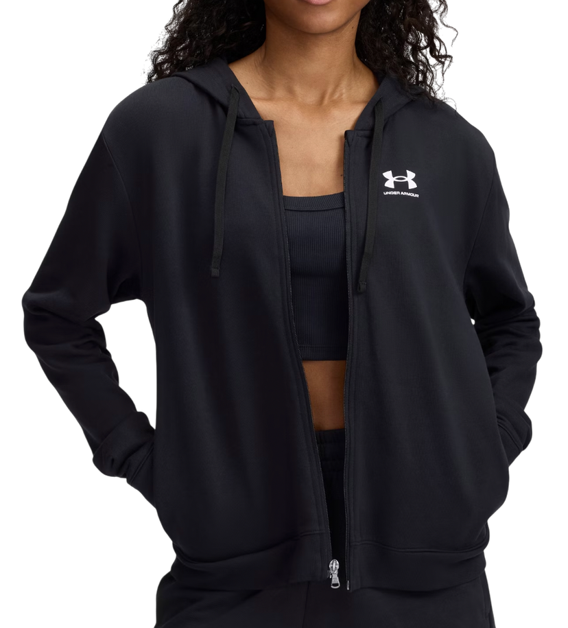 Pulover Under Armour Rival Terry Full-Zip Hoodie Črna | 6005509-001