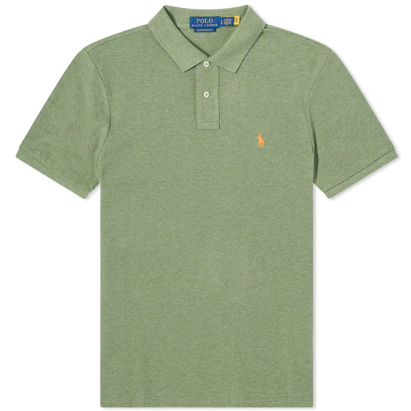 Polo majica Polo by Ralph Lauren Custom Fit Polo Shirt Zelena | 710680784367