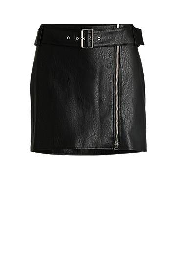 Krila BOSS Faux Leather Mini Skirt with Belt Črna | 50533859