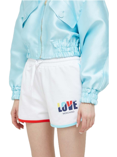 Kratke hlače Moschino Love High Waist Shorts Bela | W.1.641.01.E.2340