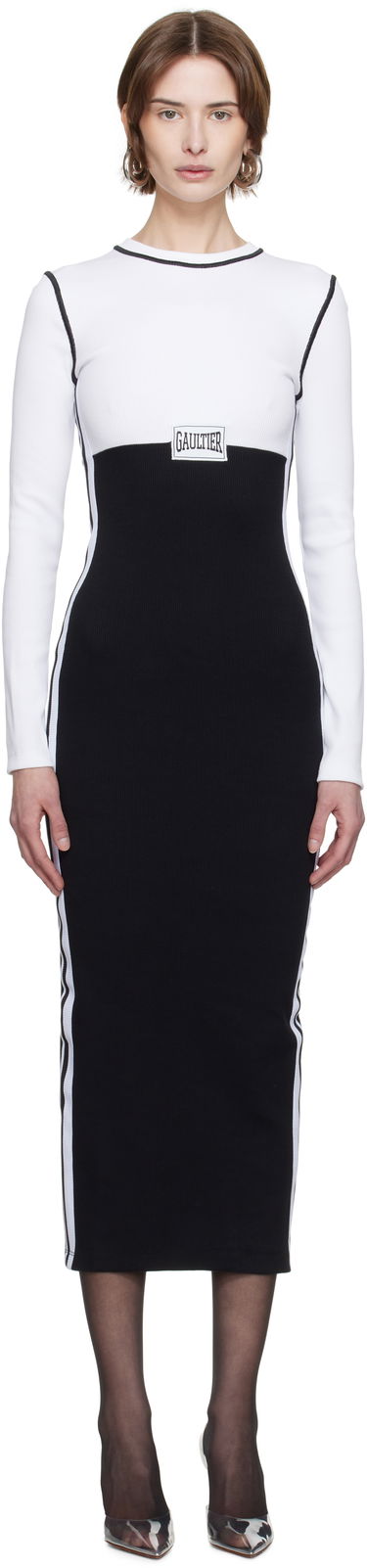 Obleke Jean Paul Gaultier Jean Paul Gaultier Color-Block Maxi Dress Črna | 25/33-F-RO343P-J080-0100, 0