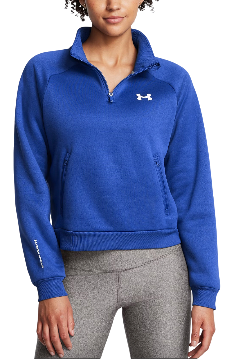 Pulover Under Armour Cropped Half Zip Training Modra | 1386505-432