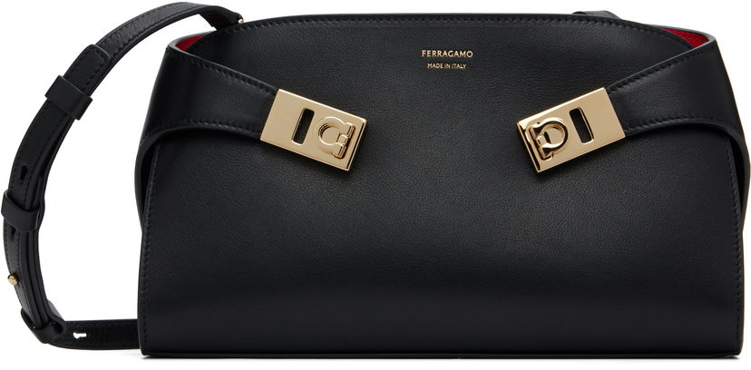 Torbica FERRAGAMO Ferragamo Hug Mini Crossbody Bag Črna | 774628