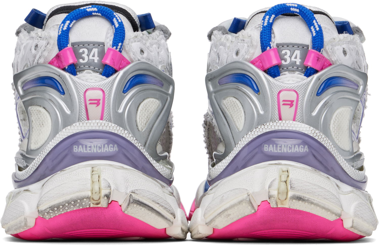 Superge in čevlji Balenciaga Multicolor Runner Sneakers Siva | 772767 W3RMU, 1