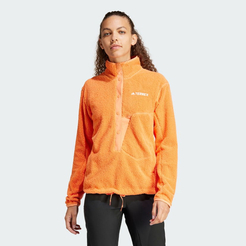 Pulover adidas Performance Terrex XPLORIC High-Pile-Fleece Oranžna | IM7425