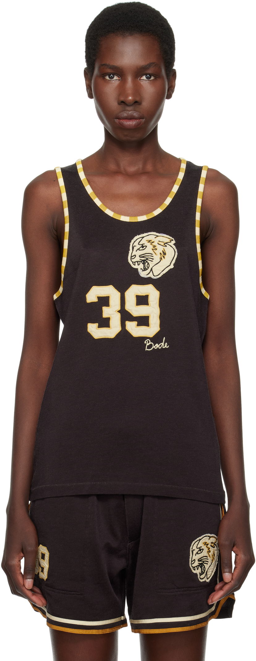 Majica brez rokavov Bode Bode Bobcat Singlet Tank Top Črna | MRS25CS037