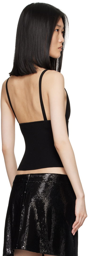 Majica brez rokavov Dolce & Gabbana Dolce&Gabbana Knit V-Neck Tank Top Črna | FXL05T JFME0, 2