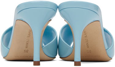 Nega čevljev Manolo Blahnik Manolo Blahnik Houramu Patent Leather Mules Modra | 123-2332, 1