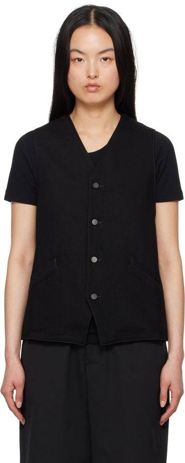 Telovnik LEMAIRE Lemaire Button Denim Vest Črna | OW1071 LD1004, 0