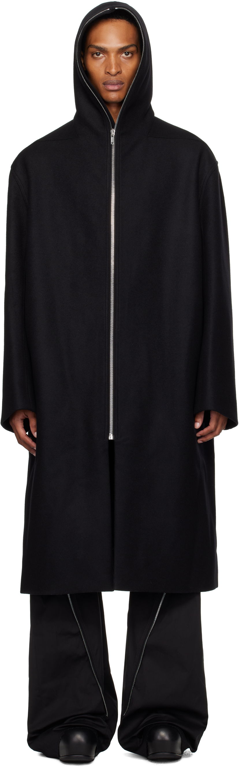 Plašči Rick Owens Rick Owens Concordians Mac Coat Črna | RU02E1979 WSF