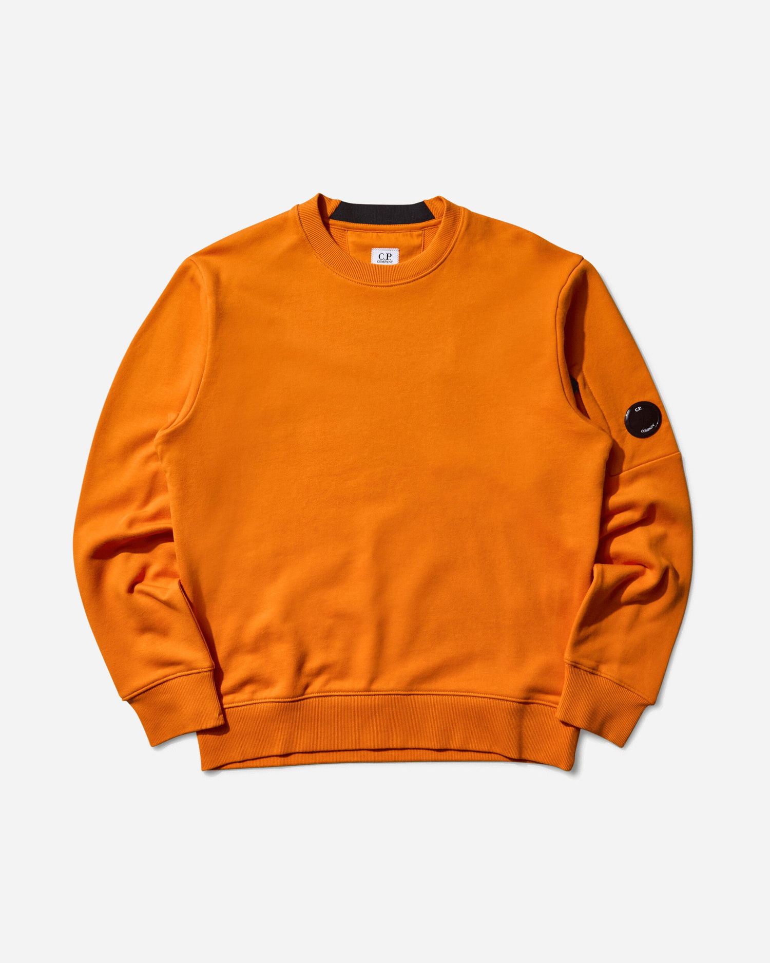 Pulover C.P. Company Diagonal Raised Fleece Crewneck Sweatshirt Oranžna | 19CMSS713A-005086W 434, 1