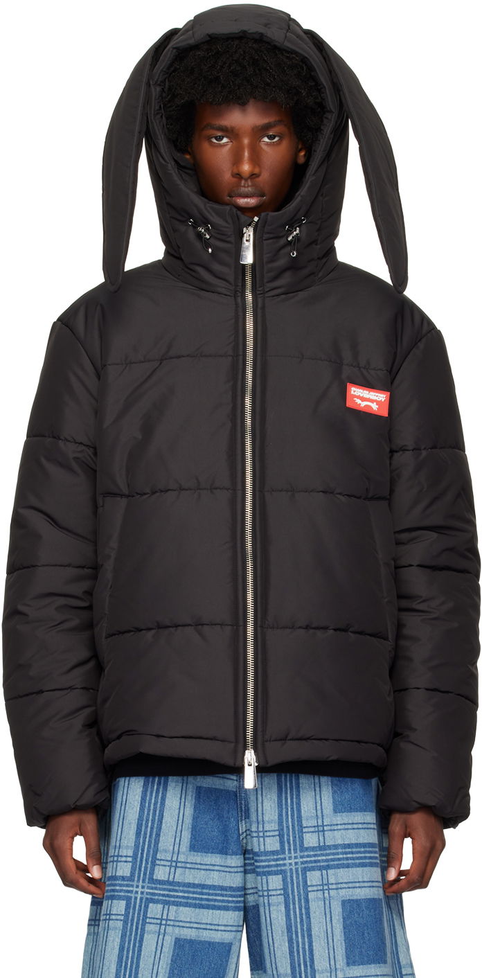 Puhovka Charles Jeffrey Loverboy Black Bunny Puffer Jacket Črna | 42010302