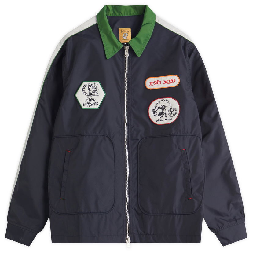 Bomber jakna Brain Dead Brain Dead Meltdown Racing Jacket, Size Large Mornarica | BDS25O160041-NVY