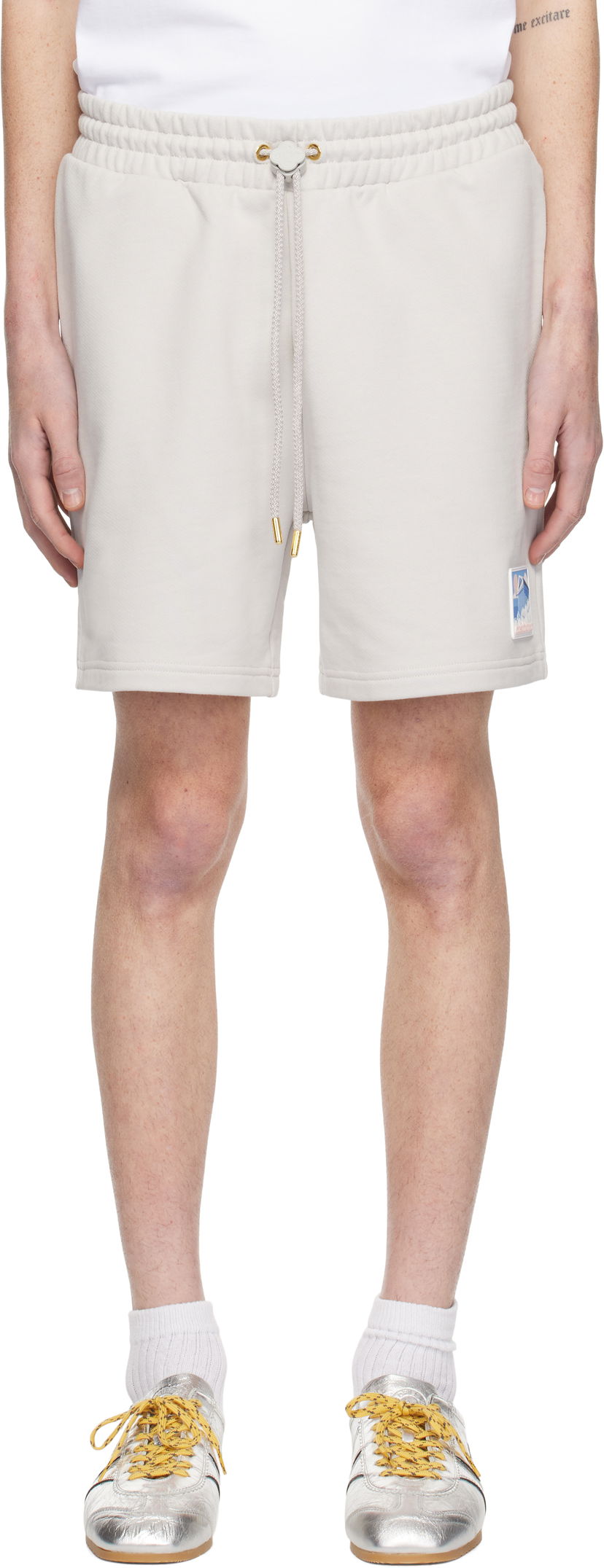 Kratke hlače Casablanca Temple Graphic Shorts Siva | MPS25-JTR-003-02