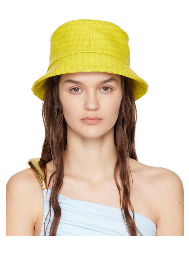 Klobuk Bottega Veneta Intrecciato Bucket Hat Rumena | 734270 VZQO5