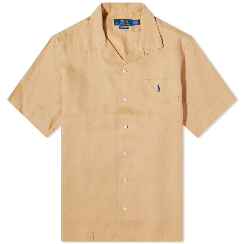Srajce Polo by Ralph Lauren Linen Vacation Shirt Vintage Khaki Bež | 710938425007