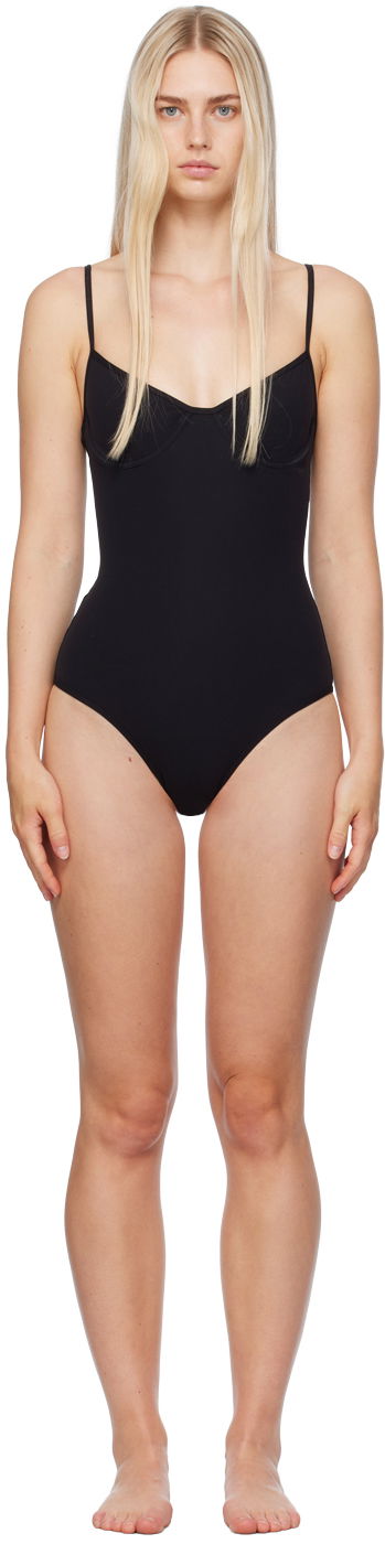 Kopalke TOTEME Half-Cup One Piece Swimsuit Črna | 243-WRW3272-FB0097