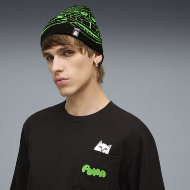 Beanie Puma PUMA x RIPNDIP Knitted Beanie with Graphic Print Črna | 026596_01, 1