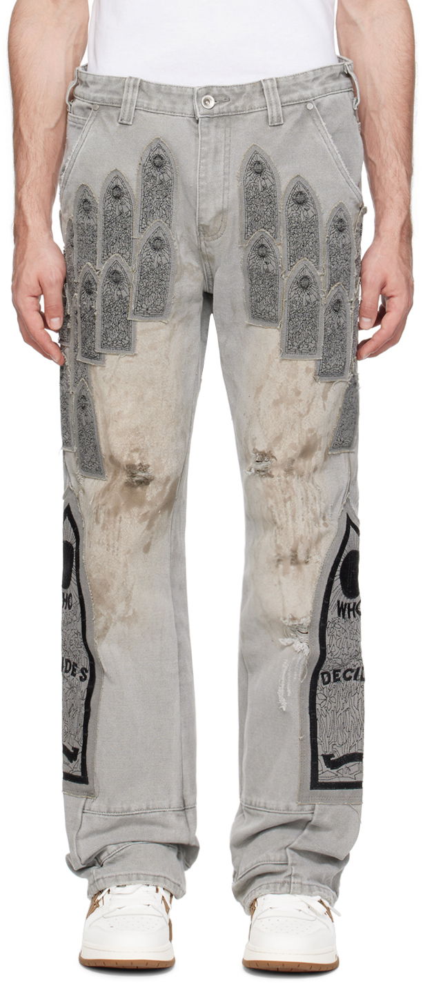 Hlače Who Decides War Who Decides War Patch Trousers Siva | 1120880021SS24