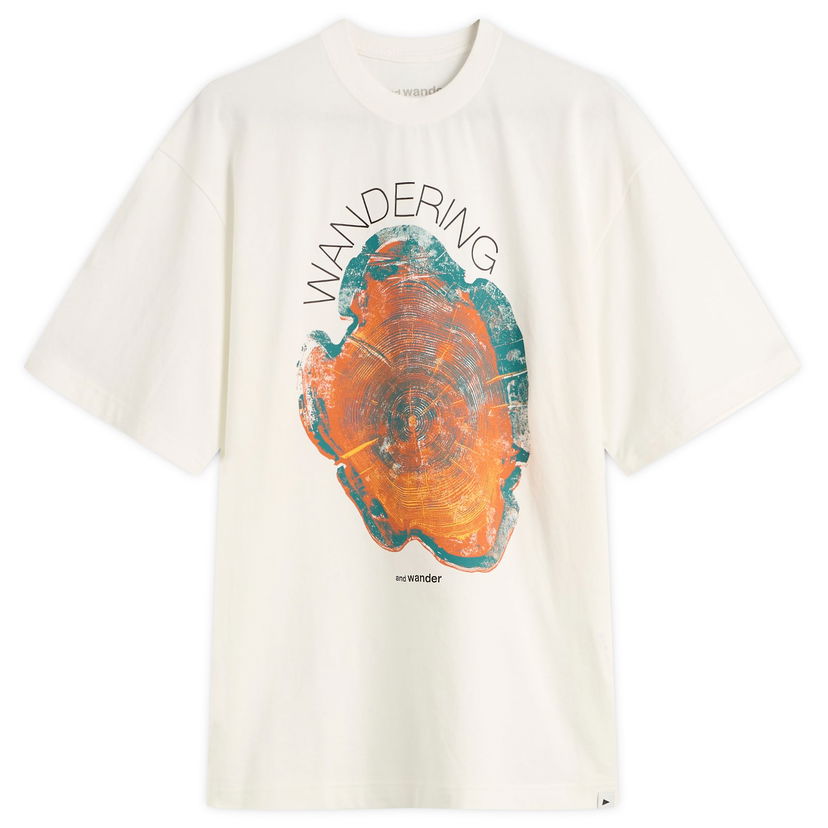 Majica and wander Wandering Printed T-Shirt Bela | 5745284091-030