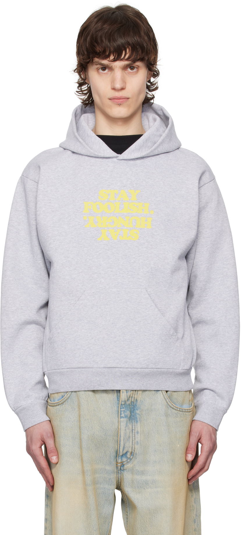Pulover Coperni Coperni 'Stay Foolish' Print Hoodie Siva | COPJS15F5010PMEN