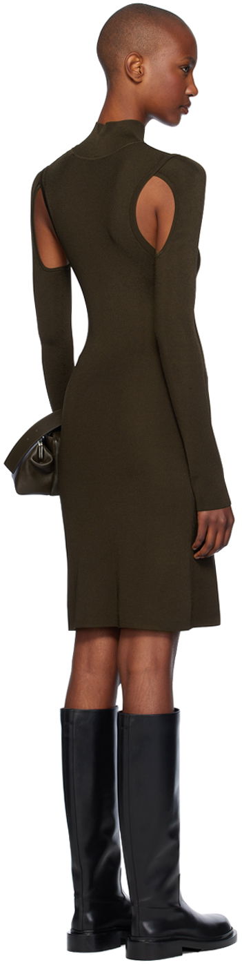 Obleke Helmut Lang Helmut Lang Air Turtleneck Midi Dress Zelena | O06HW704, 2