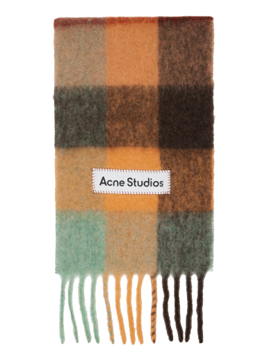 Šala Acne Studios Check Scarf Oranžna | CA0084-