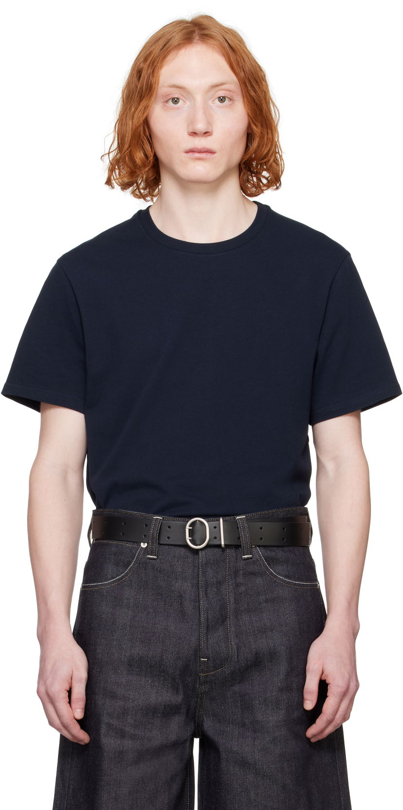 Majica Jil Sander Jil Sander Crewneck T-Shirt Mornarica | J47GC0153_J20103