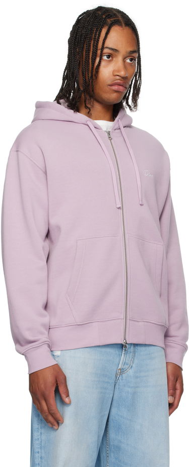 Pulover Dime Cursive Small Logo Zip Hoodie Lila | DIMESU2549MAU, 1