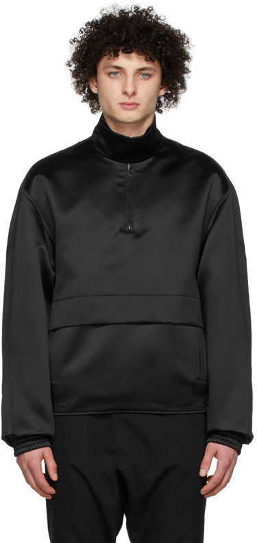Pulover We11done We11done Half-Zip Mock Neck Polyester Anorak Črna | WD-JK1-22-075-M-BK, 0