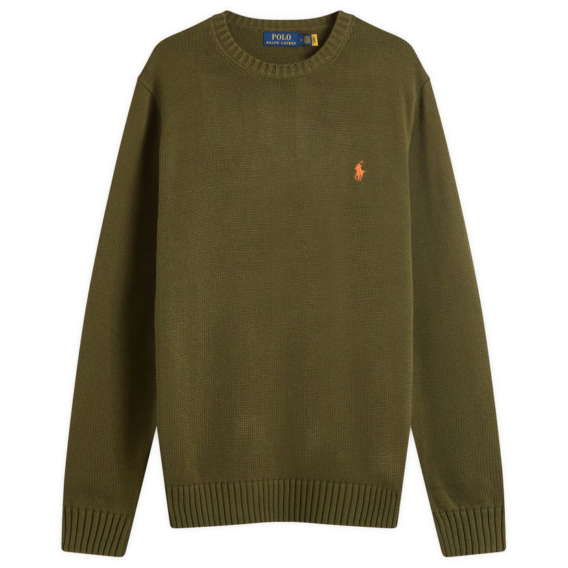 Pleteni pulover Polo by Ralph Lauren Standard Fit Crewneck Sweater Zelena | 710810846032