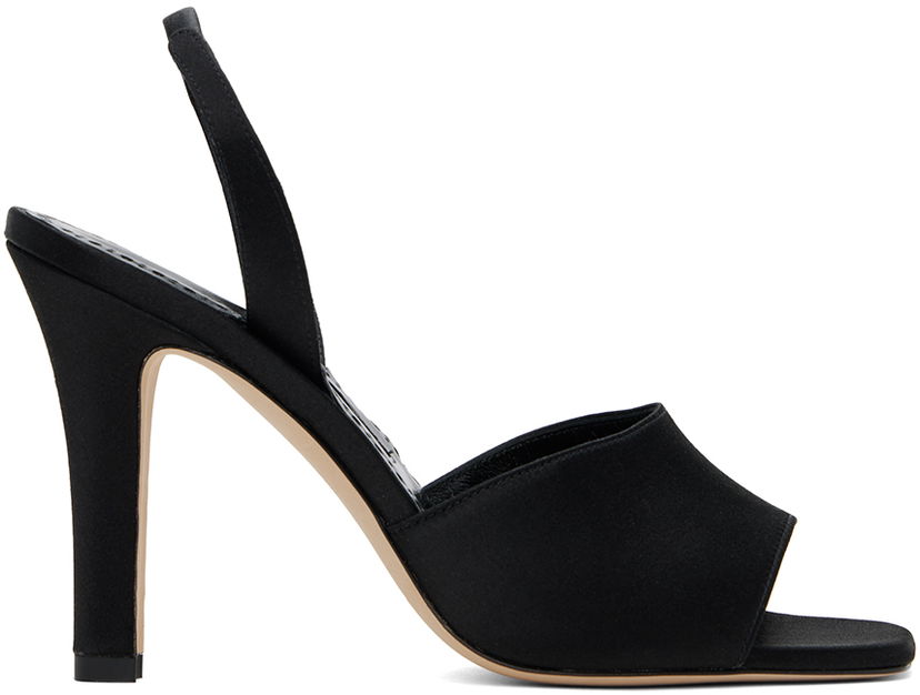Modni dodatki Manolo Blahnik Manolo Blahnik Clotilde Heeled Slingback Sandals Črna | 124-2485