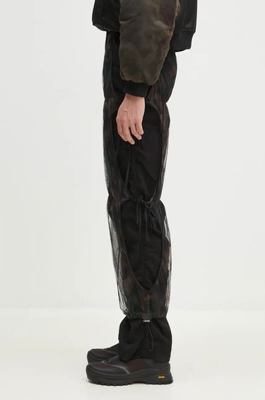 Hlače Andersson Bell Camouflage Mesh Layered Tying Pants Črna | apa767w, 1