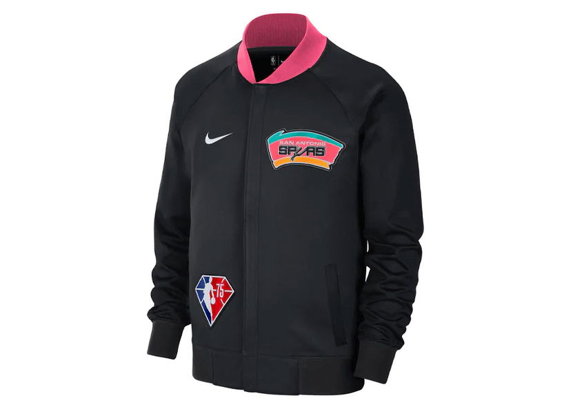 Bomber jakna Nike San Antonio Showtime City Edition Dri-Fit Jacket Črna | DB2471-010