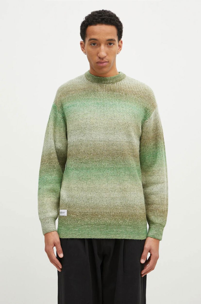 Pleteni pulover Butter Goods Beams Knit Sweater Zelena | BG243301