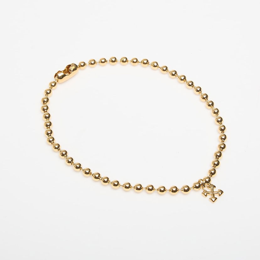 Ogrlica Off-White Off-White Arrow Ball Chain Necklace Rumena | OWOB13WF25MET0017600
