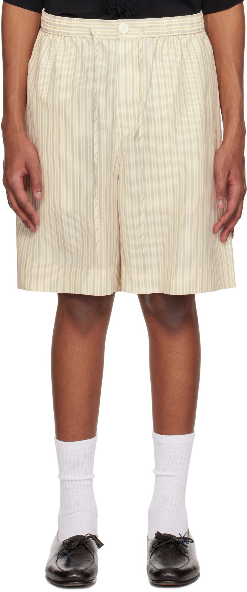 Kratke hlače Róhe Róhe Loose Drawcord Silk Shorts Bež | 314-32-090