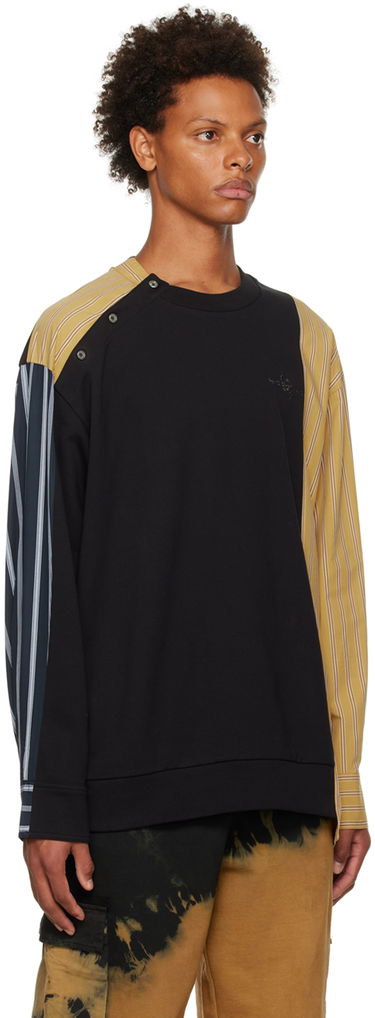Pleteni pulover Feng Chen Wang Feng Chen Wang Paneled Sweatshirt Črna | FMF14SS03B, 1