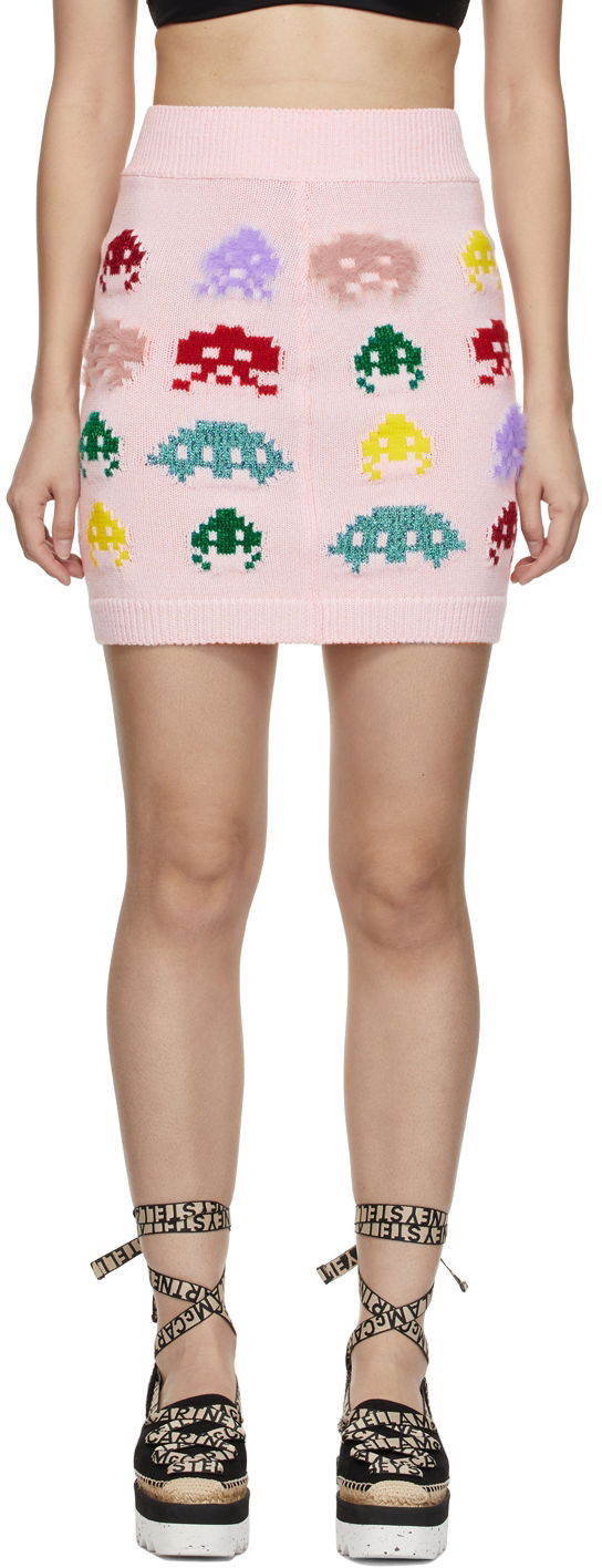 Krila Stella McCartney Stella McCartney Gamer Knit Mini Skirt Roza | 6042883S2328