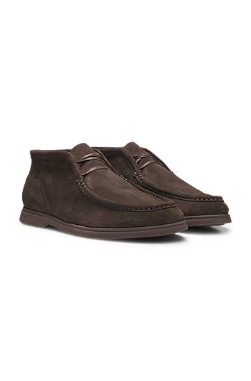 Oblačila in dodatki BOSS Suede Desert Boots with Stitching Rjava | 50548119