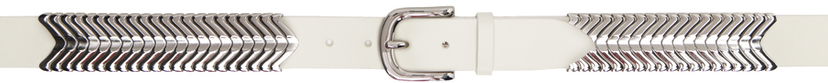 Pasovi ISABEL MARANT Isabel Marant Tehorah Chevron Leather Belt Bela | 23PCE023BHA-A1A25J