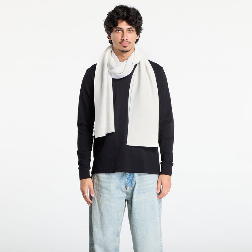 Šala CALVIN KLEIN Calvin Klein Emblem Aop Fine Scarf Bela | LV04D8051G FUP