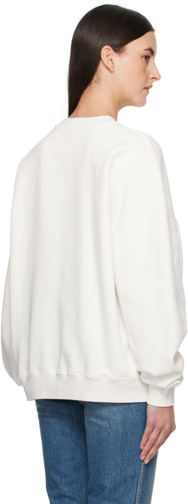Pulover Anine Bing Anine Bing Miles Oversized Letterman Sweatshirt Bela | A-08-10074-OFW1, 2