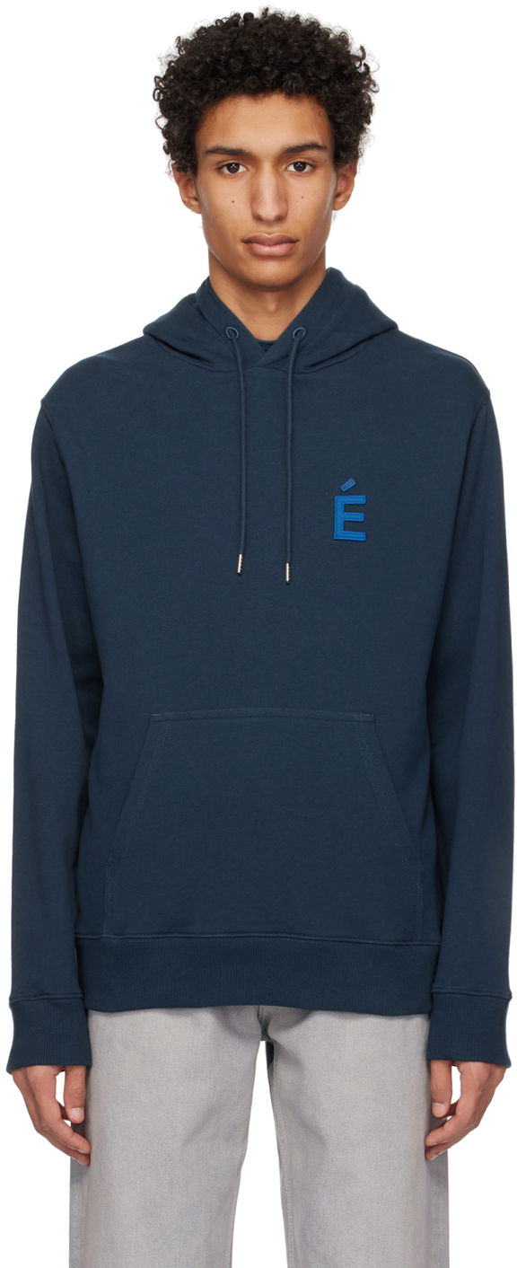 Pulover Études Klein Patch Hoodie Modra | E23MM253A01543