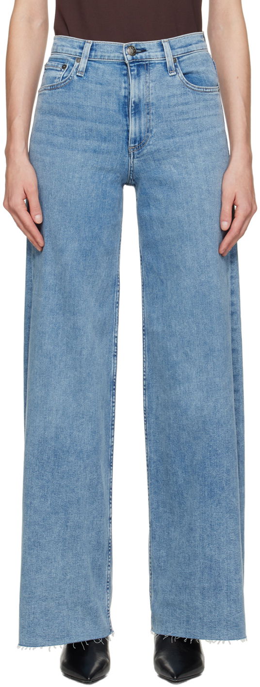 Kavbojke rag & bone Rag & Bone Sofie Wide-Leg Jeans Modra | WDD24S2952CLOT, 0