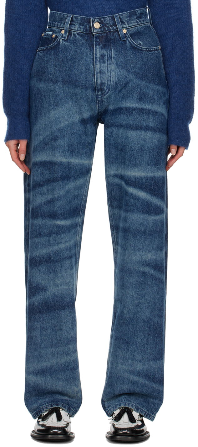 Kavbojke Eytys Benz Wide Leg Jeans Modra | A039049