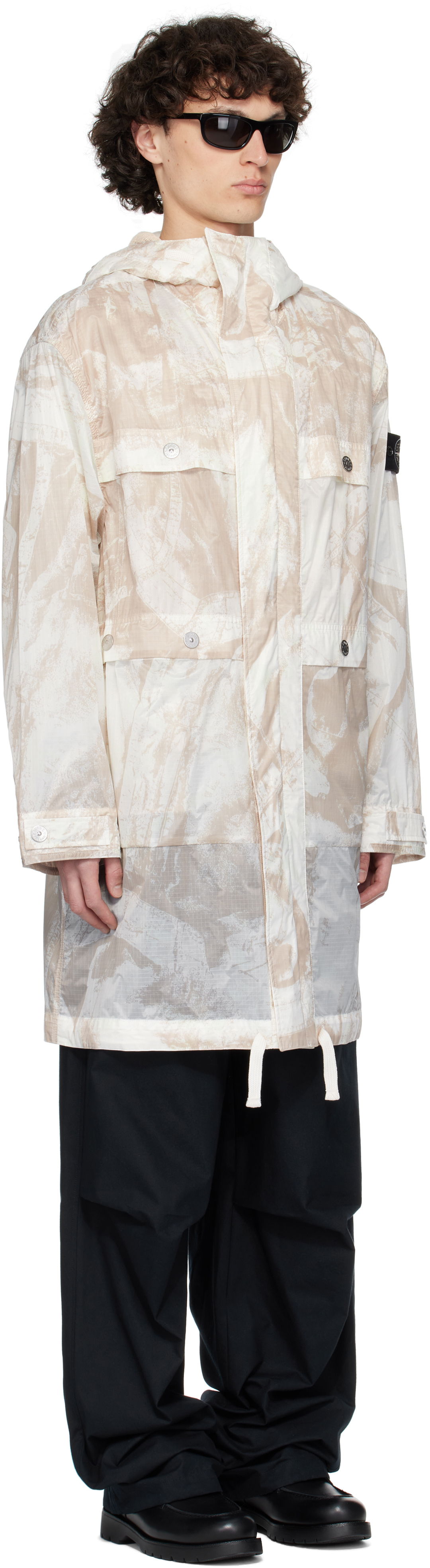 Parka Stone Island Stone Island UV-Reactive Scan Camo Ripstop Parka Bež | K1S15 7100011 S00E2, 1